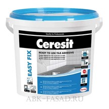 Клей для крепления плитки Ceresit Easy Fix на стенах во влажных помещениях